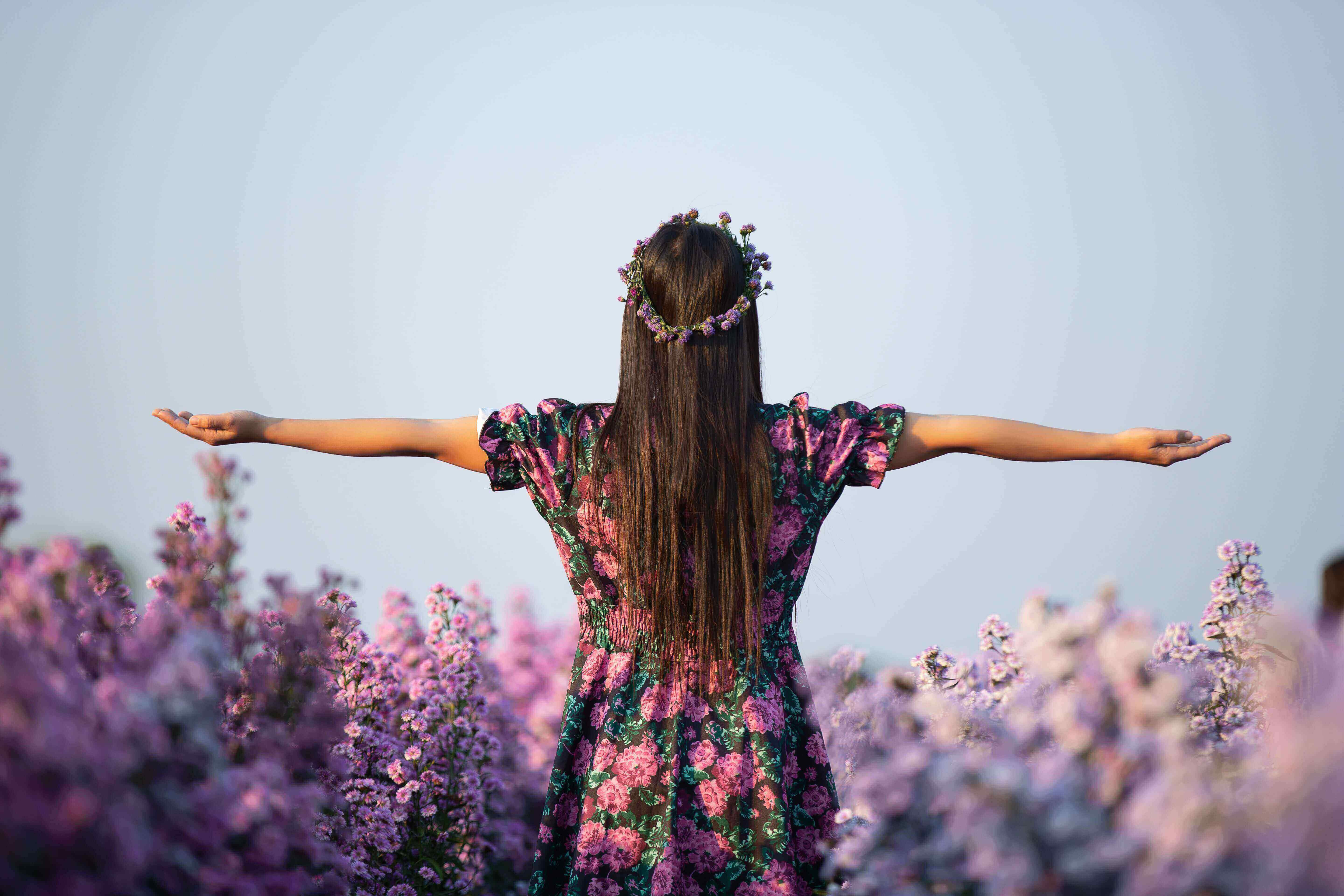 woman in lavender field